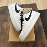 Nike Air Force 1 Low '07 White Black Pebbled Leather Size 10 (Pre-Owned) - Image 1