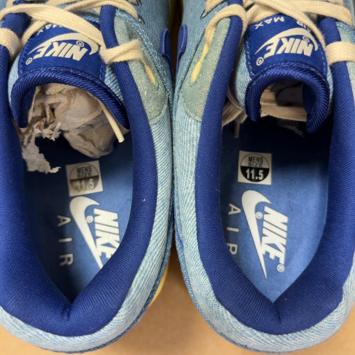 Nike Air Max 1 PRM Dirty Denim Size 11.5 (Pre-Owned) - Image 5