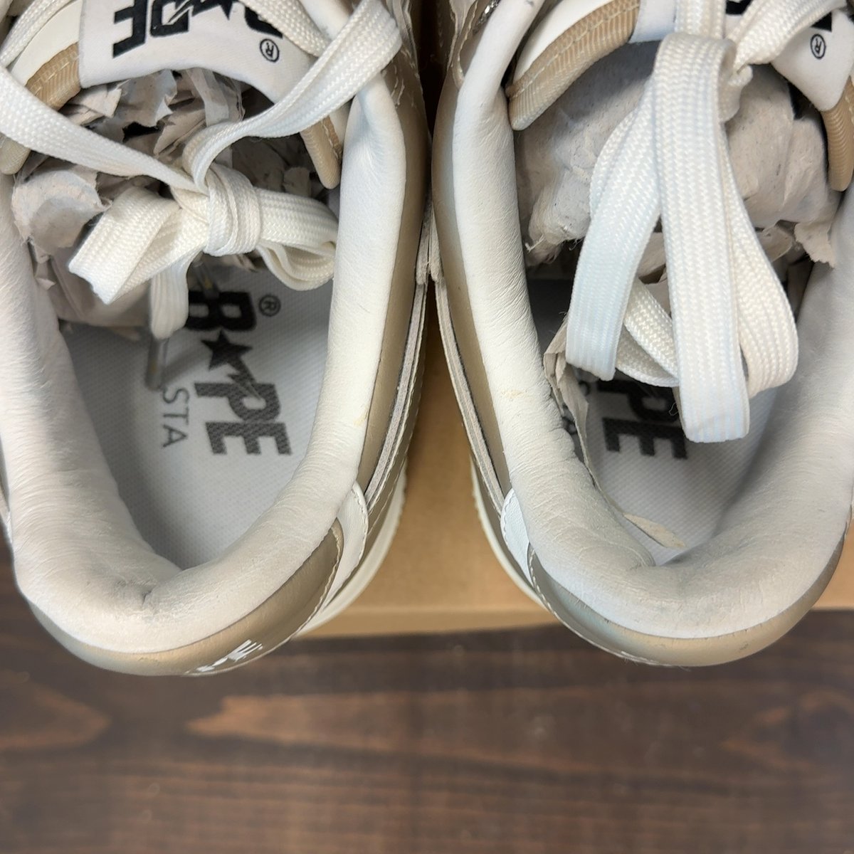 A Bathing Ape Sk8 Sta #4 Beige Size 10 (Pre-Owned) - aux