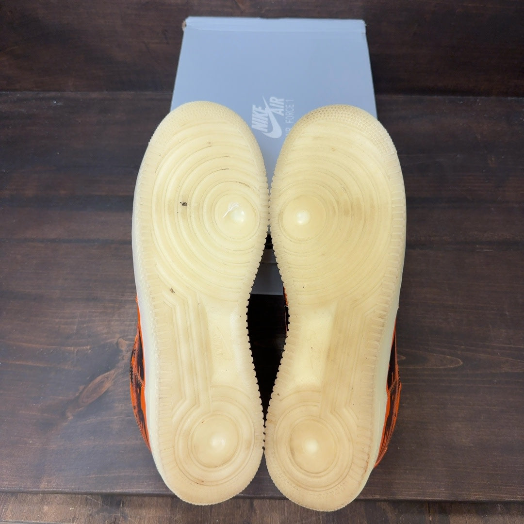 Nike Air Force 1 Low Orange Skeleton Halloween (2020) Size 13 (Pre-Owned)