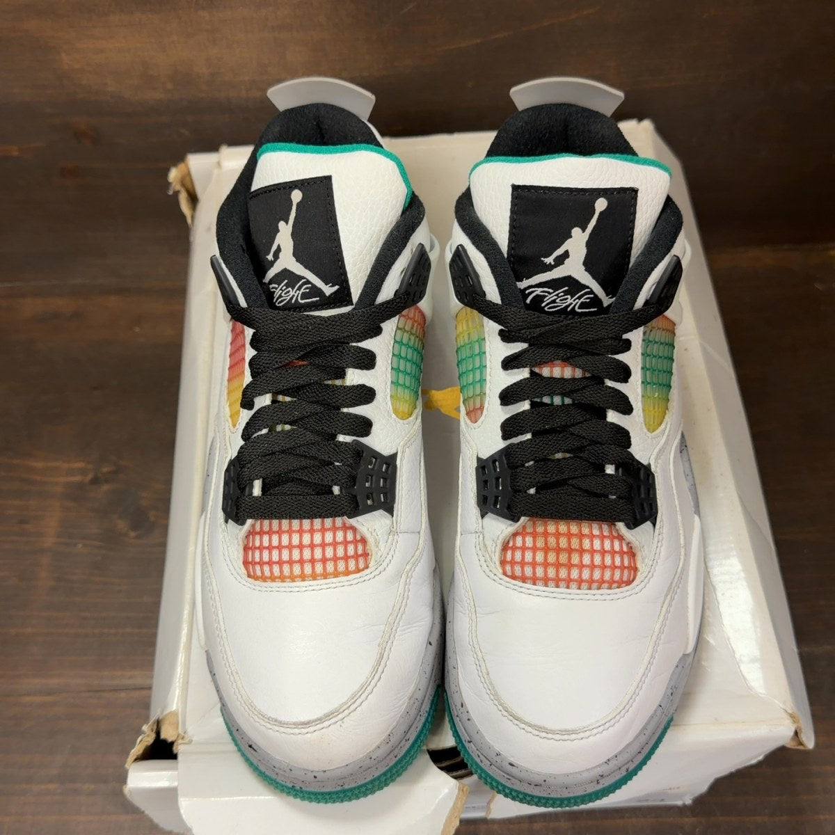 Jordan 4 Retro Lucid Green Rasta (Women's) - Image 3