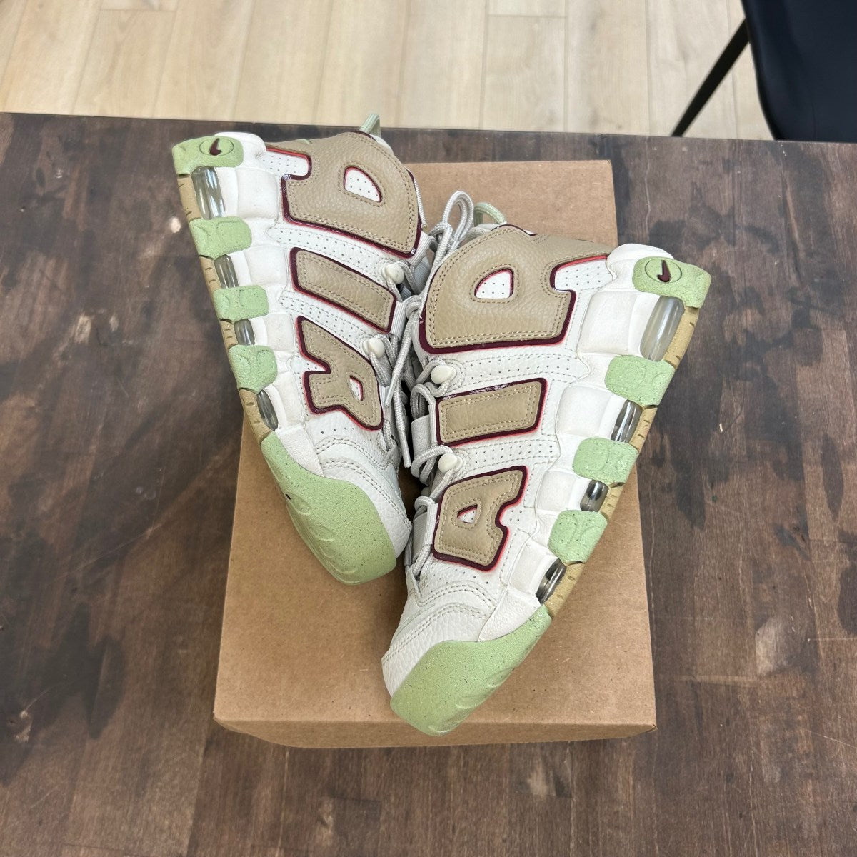 Nike Air More Uptempo Light Bone Alligator (Women's) Size 8.5W (Pre-Owned) - Image 1