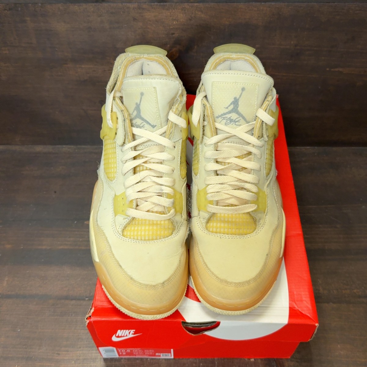 Jordan 4 Retro Off-White Sail (Women's) Size 12W (Pre-Owned) - Image 3