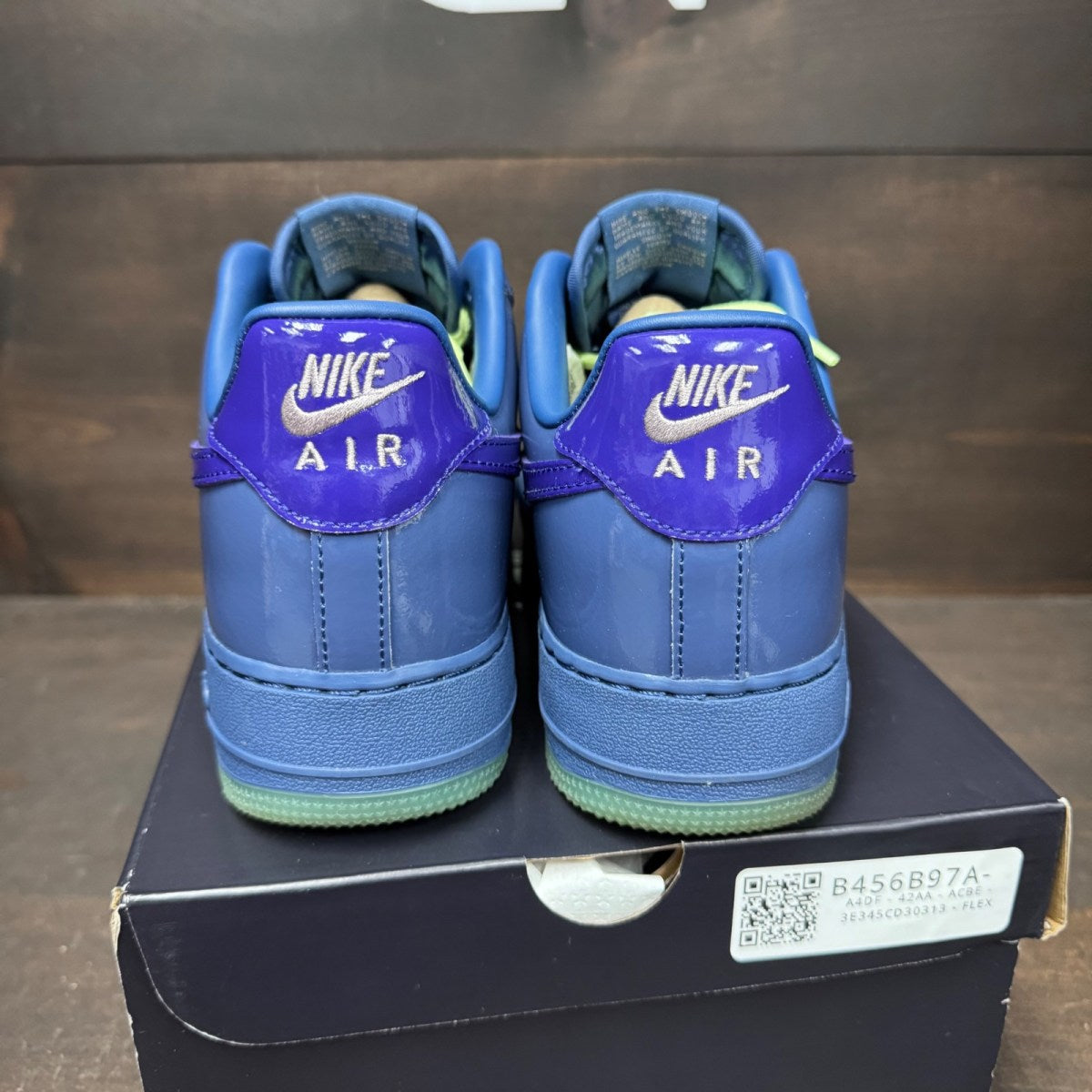 Nike Air Force 1 Low Patent Leather Mystic Navy Grape Ice - Image 5
