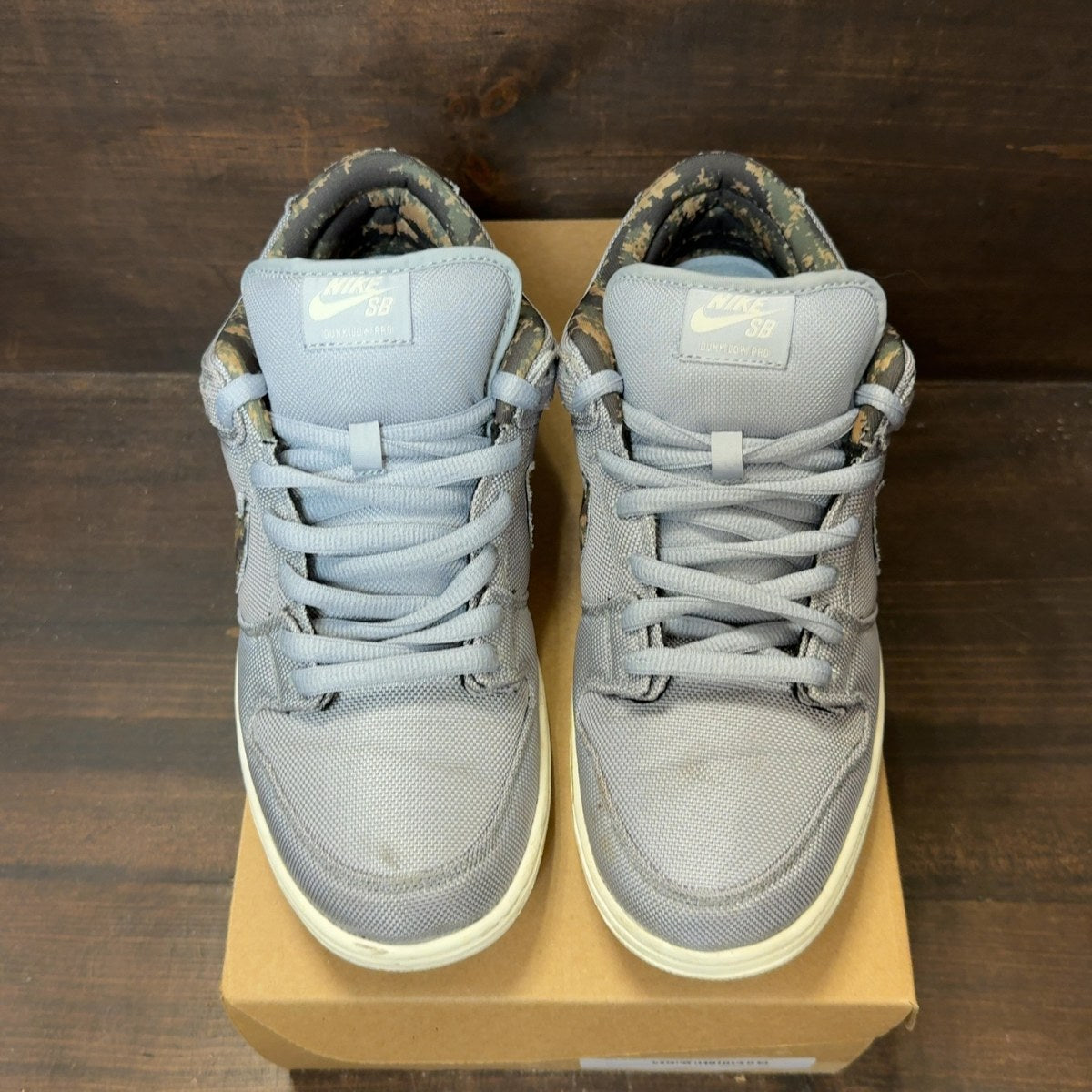 Nike SB Dunk Low Wolf Grey Digi Camo Size 11 (Pre-Owned) - Image 3