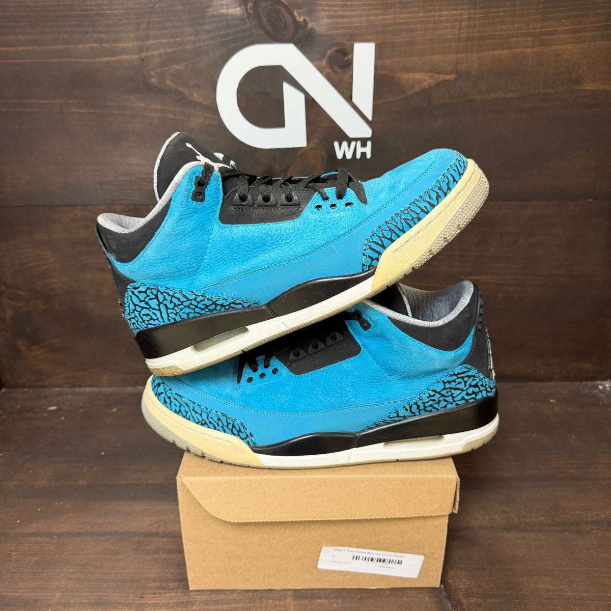 Jordan 3 Retro Powder Blue Size 12 (Pre-Owned) - Image 1