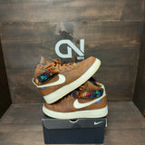 BKLYN BRED Nike Air Force 1 Mid Brown Nike ID Size 10.5 (Pre-Owned) - Image 1