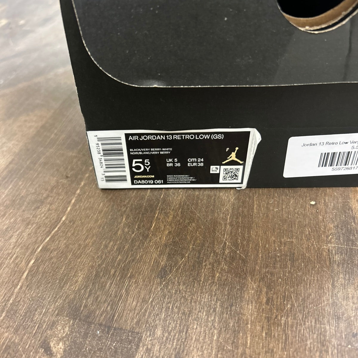 Jordan 13 Retro Low Very Berry (US 5.5Y) (USED) Size 5.5Y (Pre-Owned) - Image 6