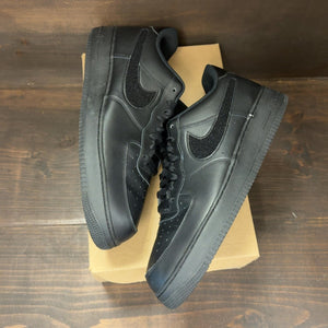 Nike Air Force 1 Black Metallic Gold Removable Swoosh Pack Size 14 (Pre-Owned) - Image 2