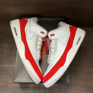 Jordan 3 Retro Tinker White University Red Size 14 (Pre-Owned) - back