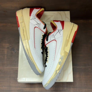 Jordan 2 Retro Low SP Off-White White Red Size 9.5 (Pre-Owned) - back