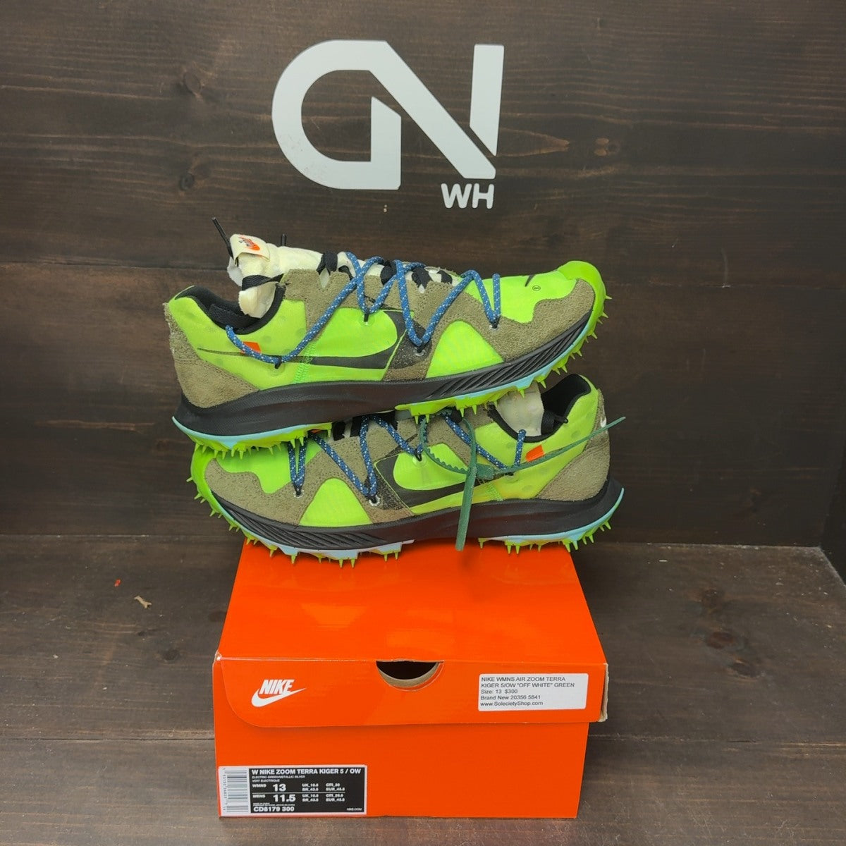 Nike Zoom Terra Kiger 5 OFF-WHITE Electric Green (Women's) - Image 1