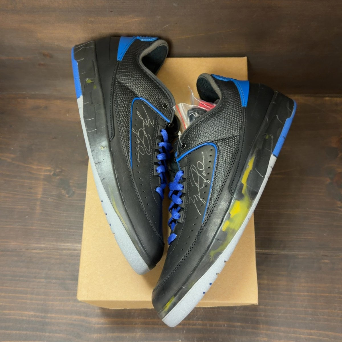 Jordan 2 Retro Low SP Off-White Black Blue Size 12.5 - Image 2