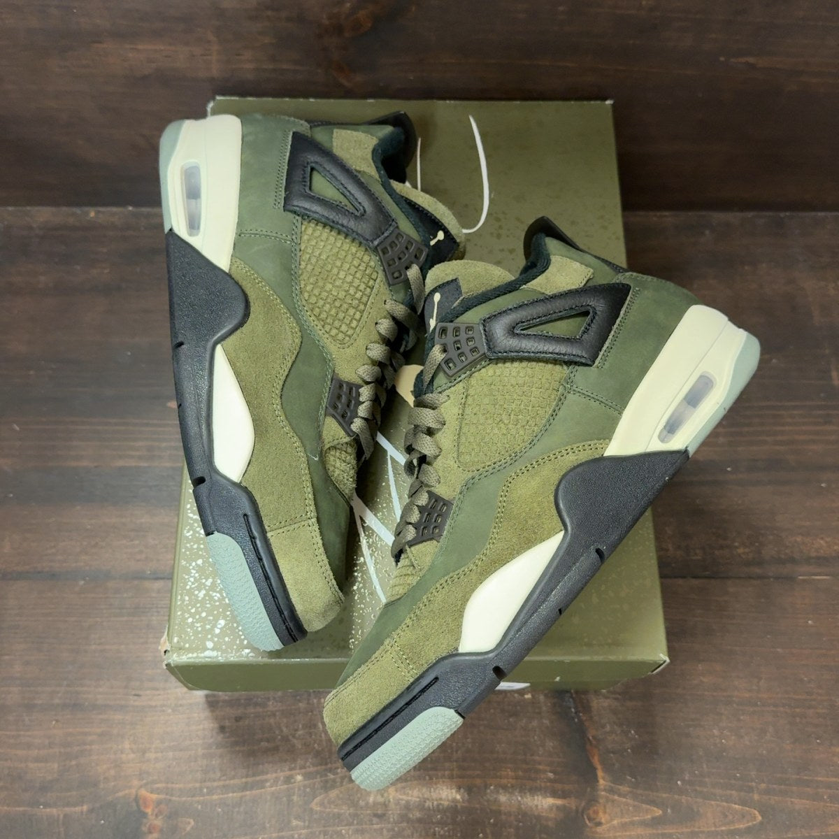 Jordan 4 Retro SE Craft Medium Olive Size 10 (Pre-Owned) - back
