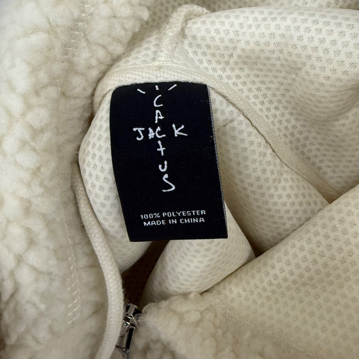 Travis Scott Cactus Trails Half-Zip Sherpa Hoodie Natural Size L (Pre-Owned) - Image 3