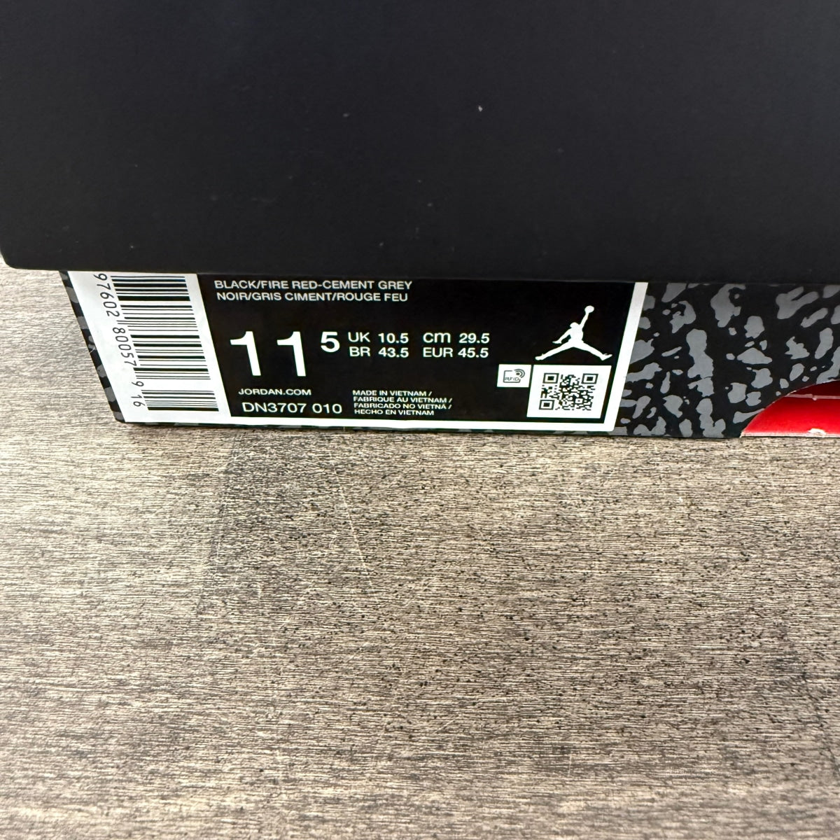 Jordan 3 Retro OG Black Cement (2024) Size 11.5 (Pre-Owned) - Image 6