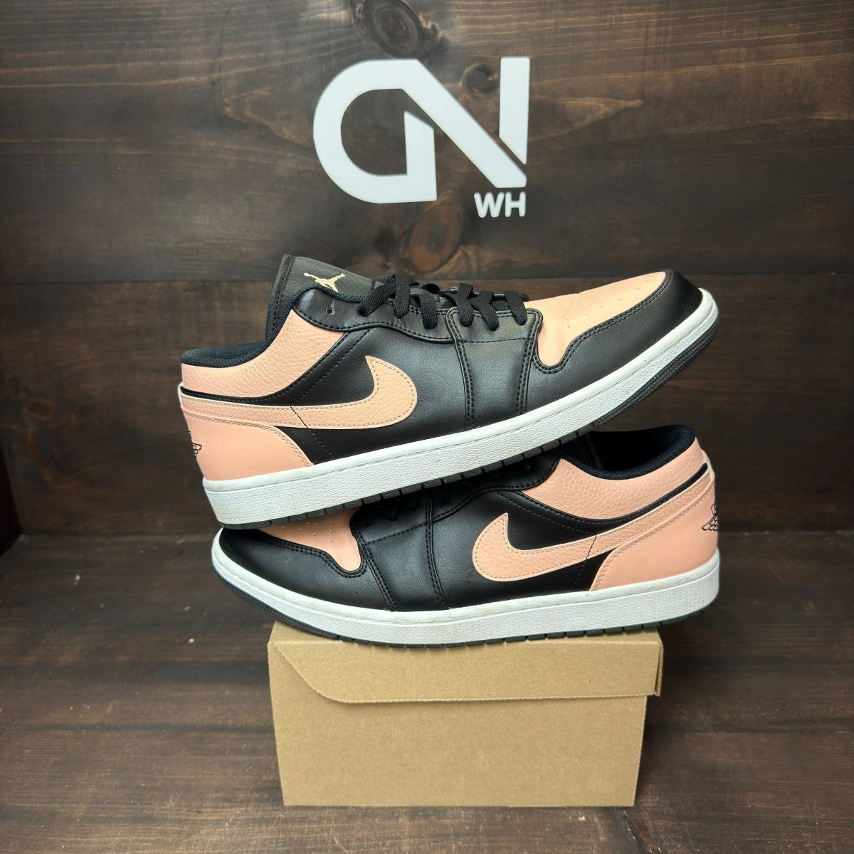 Jordan 1 Retro High Black Crimson Tint Size 12 (Pre-Owned) - Image 1