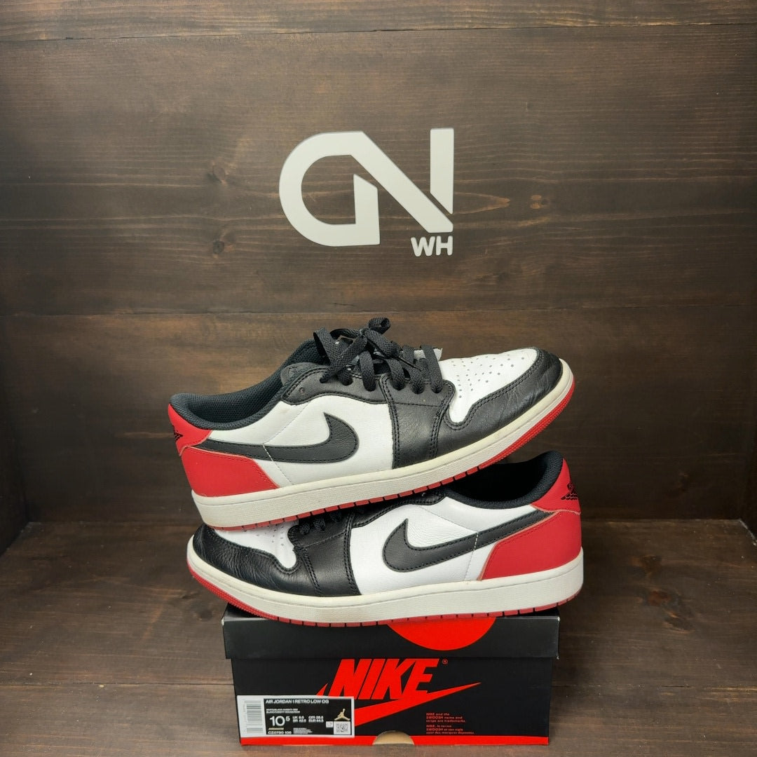 Jordan 1 Retro Low OG Black Toe (2023) Size 10.5 (Pre-Owned)