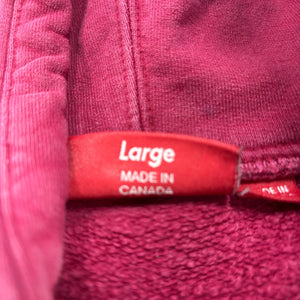 Supreme Small Box Logo Zip Up Hooded Sweatshirt Cardinal Size L (Pre-Owned) - Image 3
