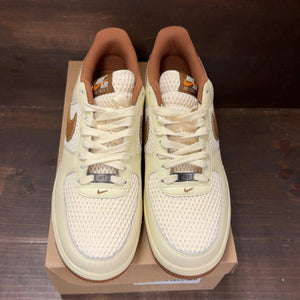Nike Air Force 1 Low '07 LV8 Coconut Milk Canyon Gold Light British Tan Size 11.5 - tag