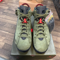 Olive Travis Scott Jordan 6 (Lightly Worn)