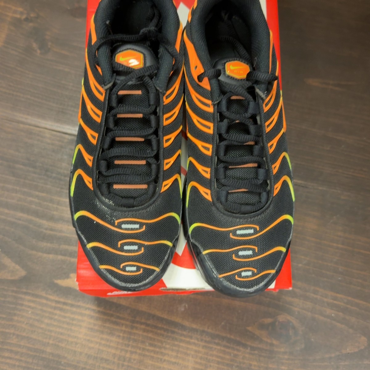 Nike Air Max Plus GS 'Black Volt Total Orange' Size 5 (Pre-Owned) - Image 3