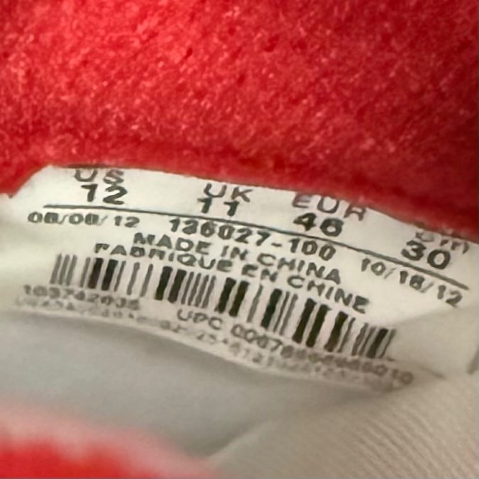 Jordan 5 Retro Fire Red (2013) Size 12 - aux