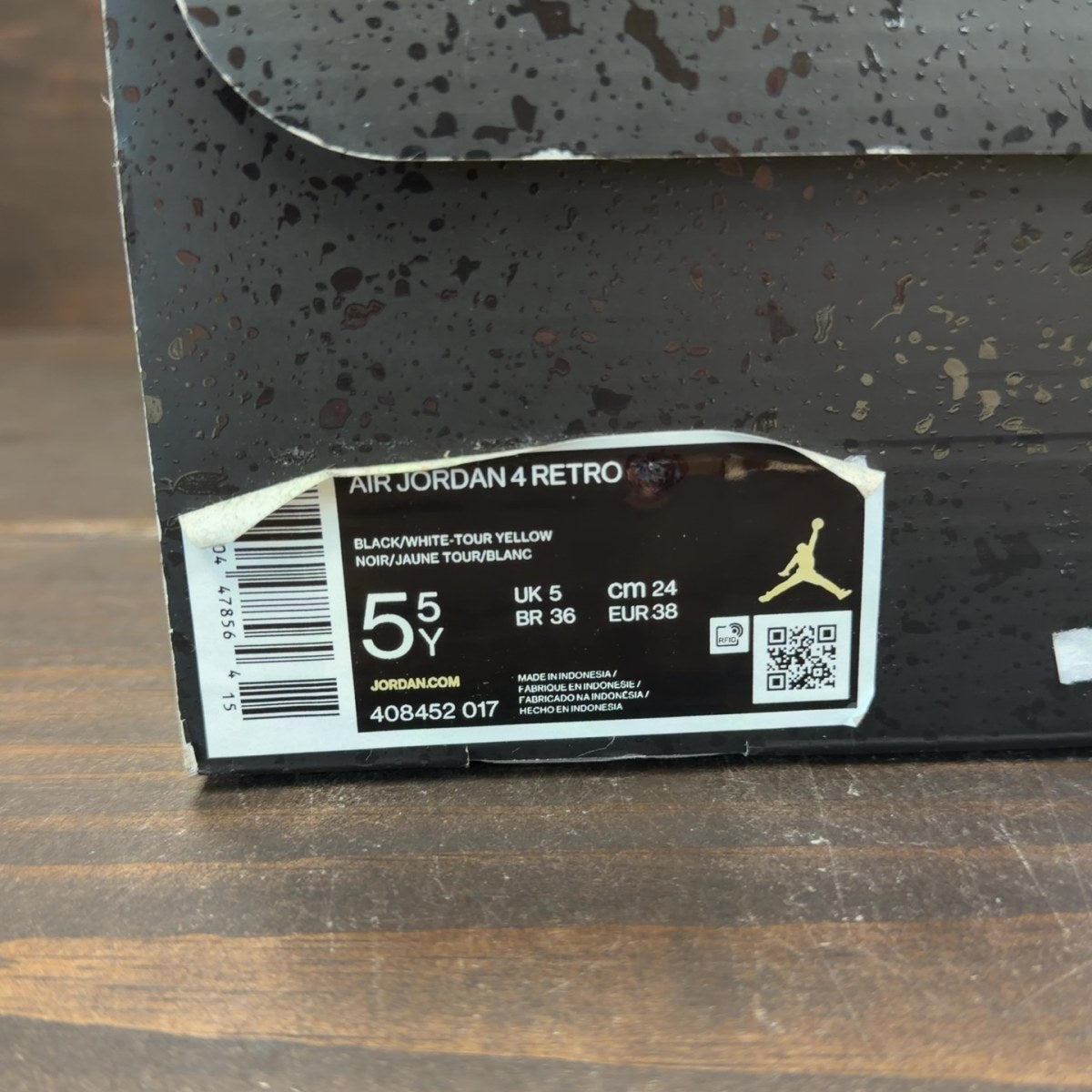 Jordan 4 Retro Thunder (2023) (GS) Size 5.5Y (Pre-Owned) - aux
