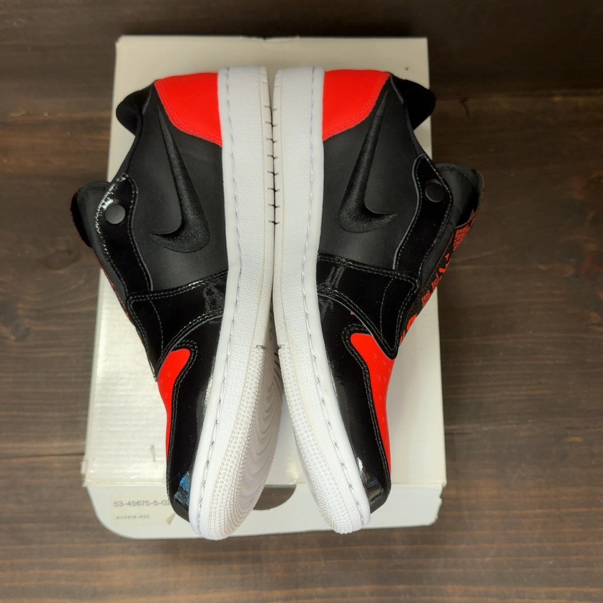 Jordan 1 Low Slip Black Hot Punch (Women's) - Image 4