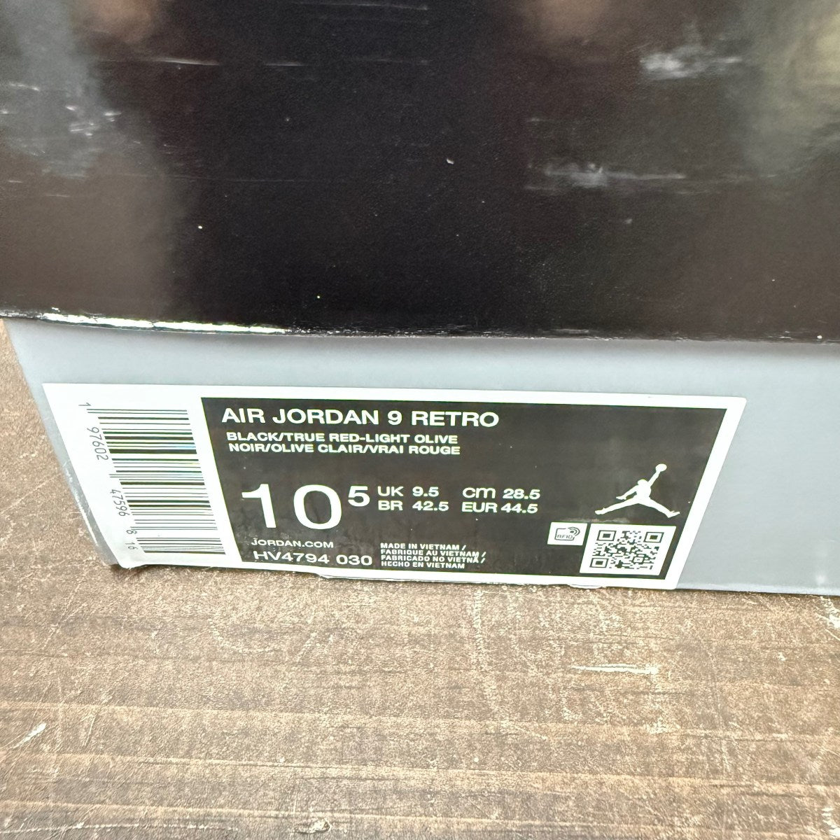 Jordan 9 Retro Olive (2024) Size 10.5 (Pre-Owned)