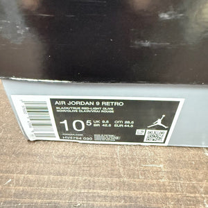 Jordan 9 Retro Olive (2024) Size 10.5 (Pre-Owned)