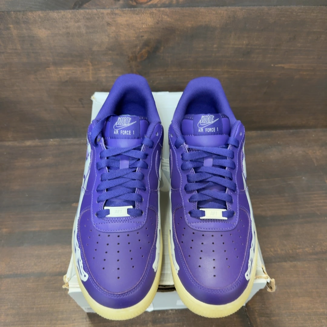 Nike Air Force 1 Low '07 QS Purple Skeleton Halloween (2021) - Image 3