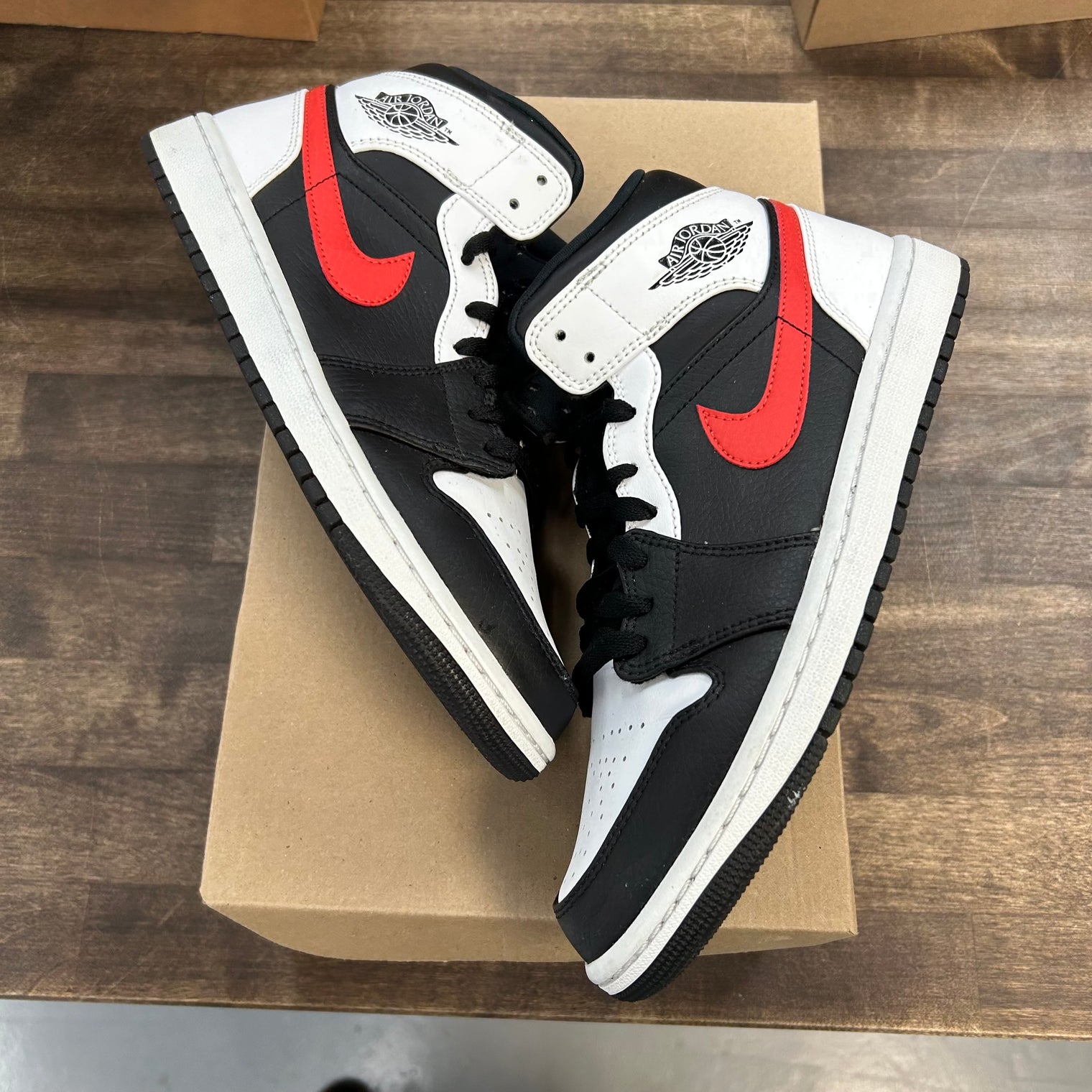 Black Chile Red White Jordan 1 Mid (USED, No Box)