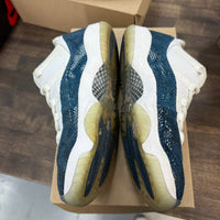 Navy Snakeskin Jordan 11 Low (USED, No Box)