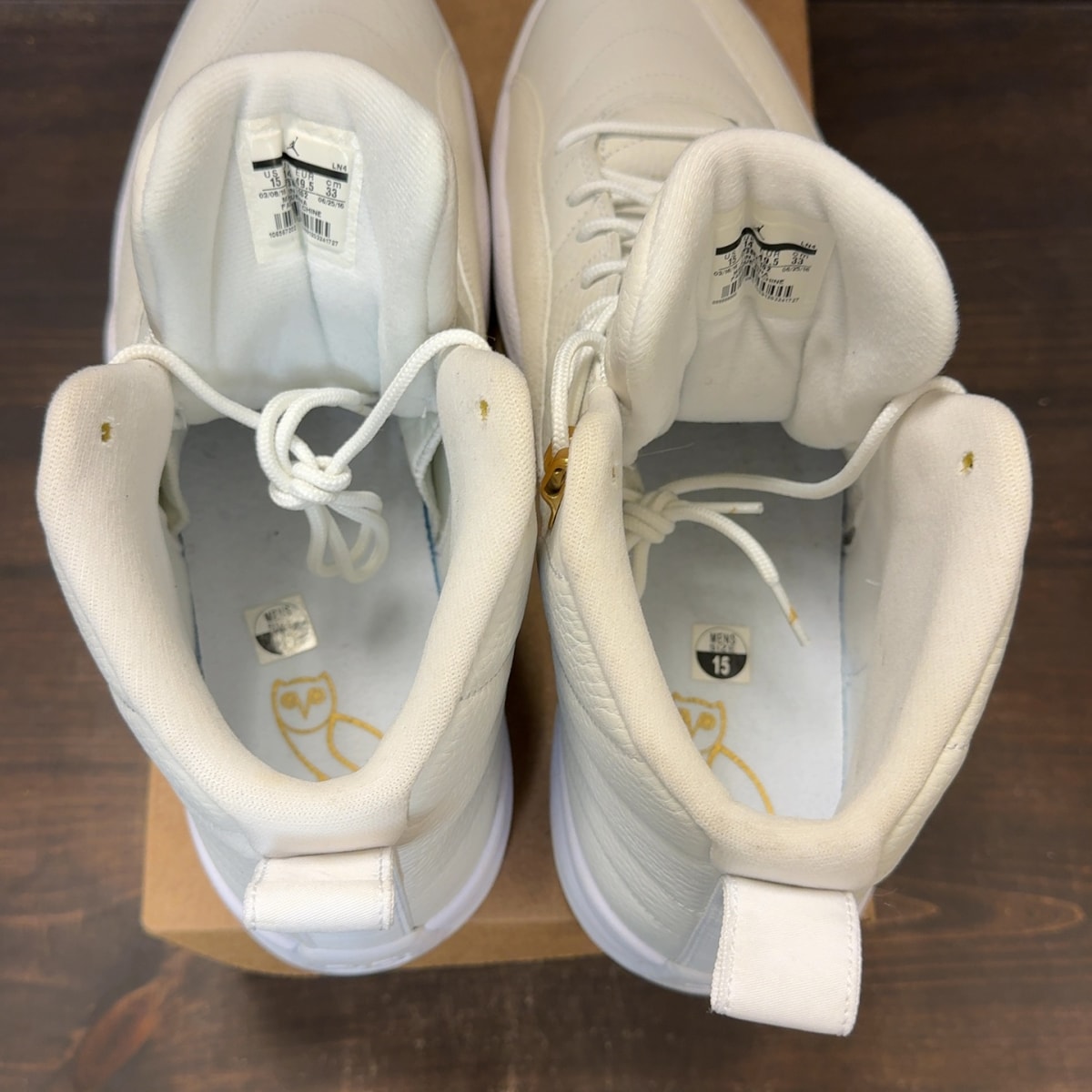 Jordan 12 Retro OVO White Size 15 (Pre-Owned) - Image 3