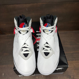 Jordan 8 Retro White True Red (2025) Size 9 (Pre-Owned)