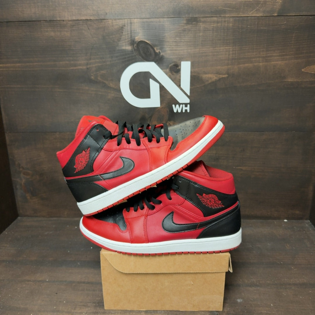 Jordan 1 Mid Reverse Bred (2021) Size 11 (Pre-Owned) - Image 1