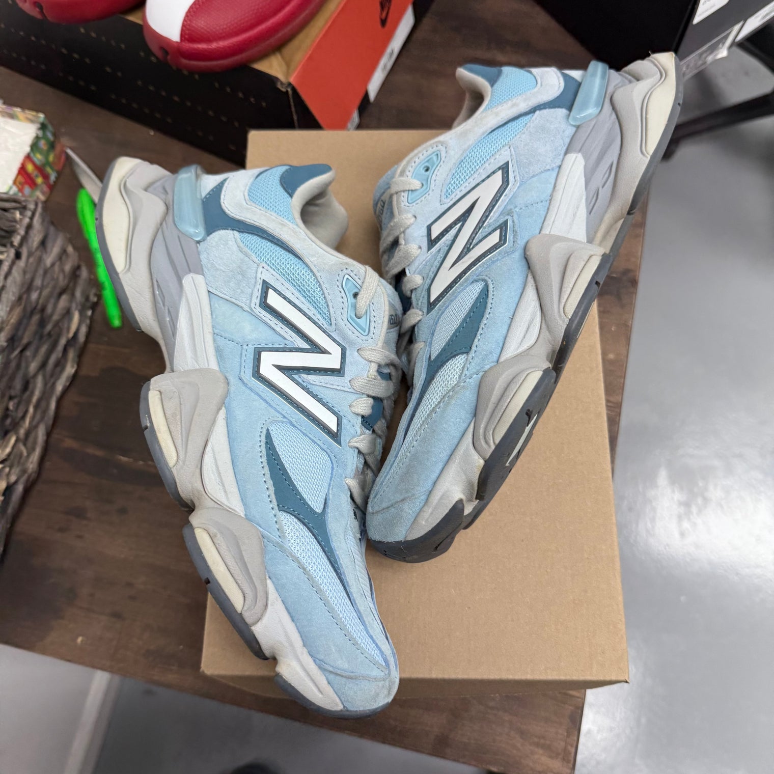Chrome Blue New Balance 9060 (USED,No Box)