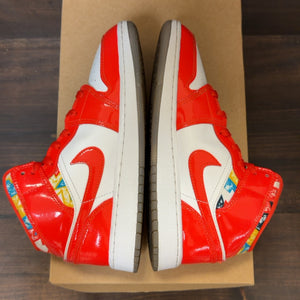 Jordan 1 Mid Barcelona Sweater Red Patent (GS) Size 5.5Y (Pre-Owned) - Image 5