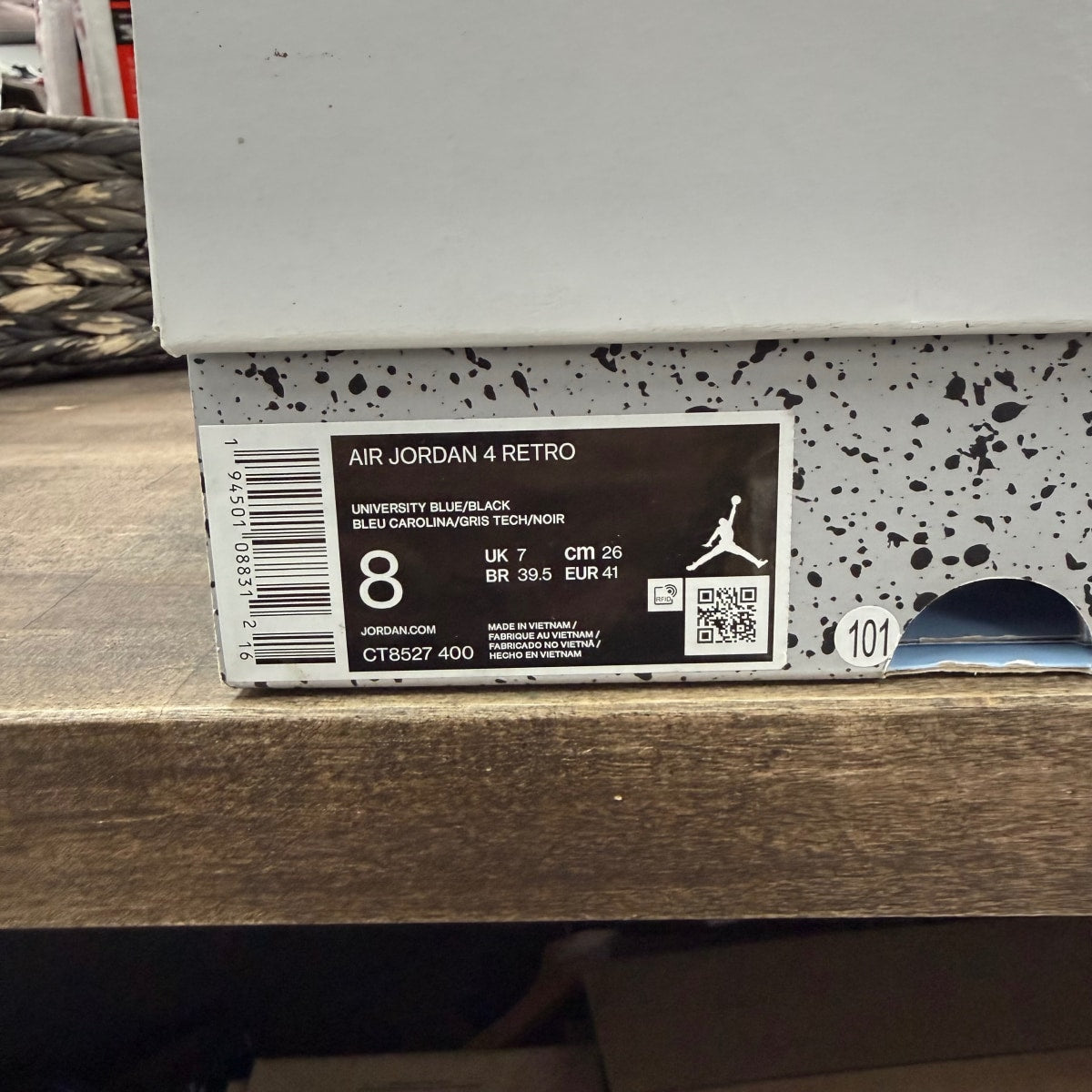 Jordan 4 Retro University Blue Size 8 (Pre-Owned) - Image 6