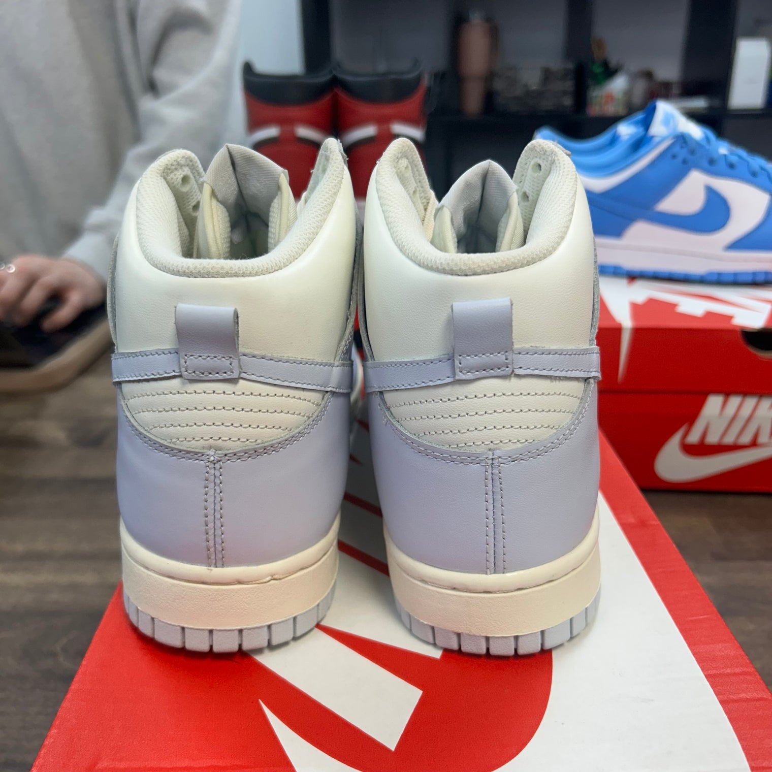 Nike Dunk High Sail Football Grey (US 8.5W) (Lightly Worn)