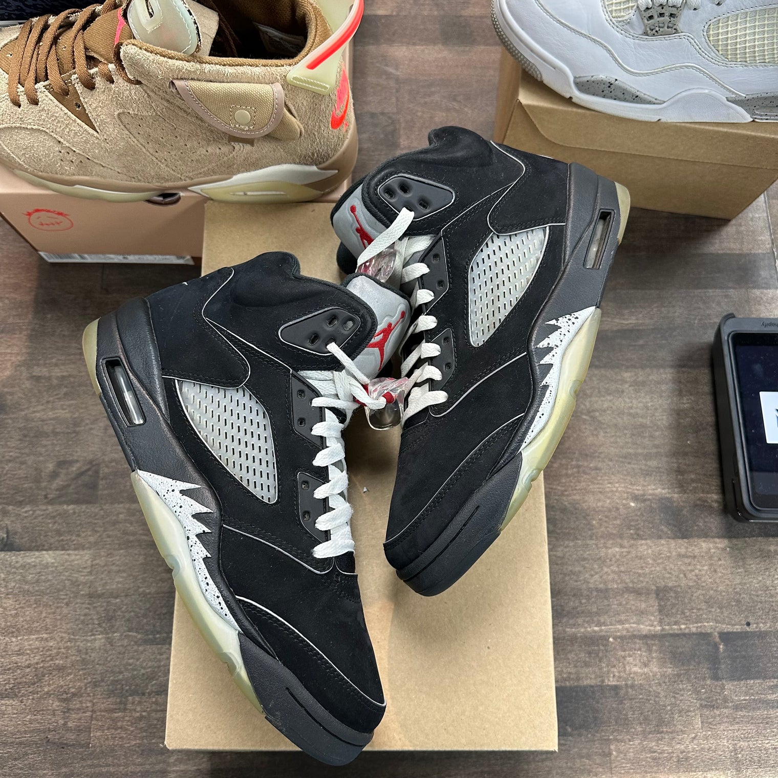 Jordan 5 Retro OG Black Metallic Reimagined (US 8) (USED, No Box)