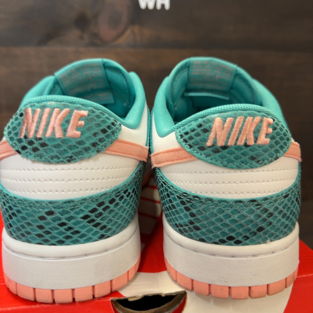 Nike Dunk Low Snakeskin Washed Teal Bleached Coral - Image 4