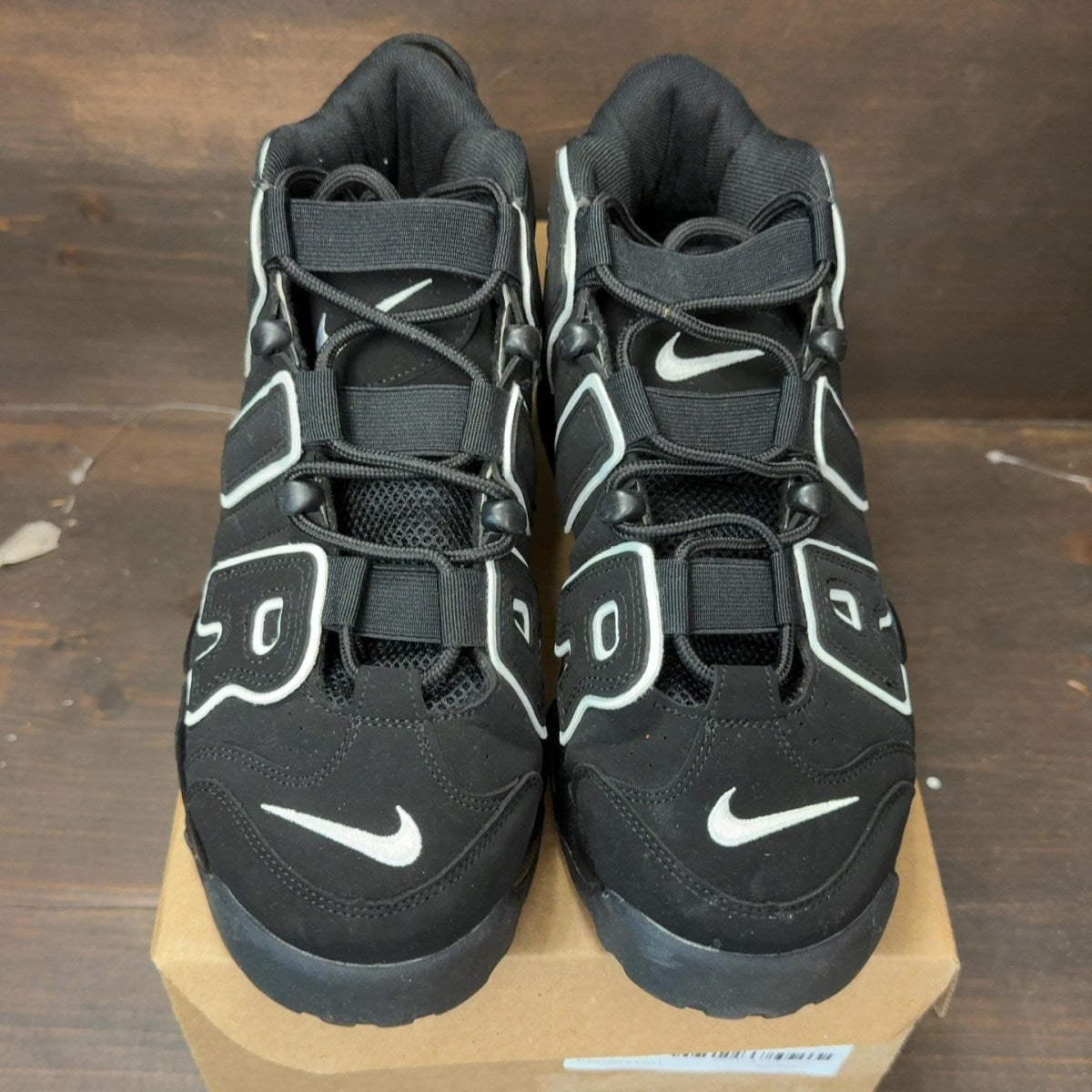 Nike Air More Uptempo Black White Size 9.5 (Pre-Owned) - Image 3