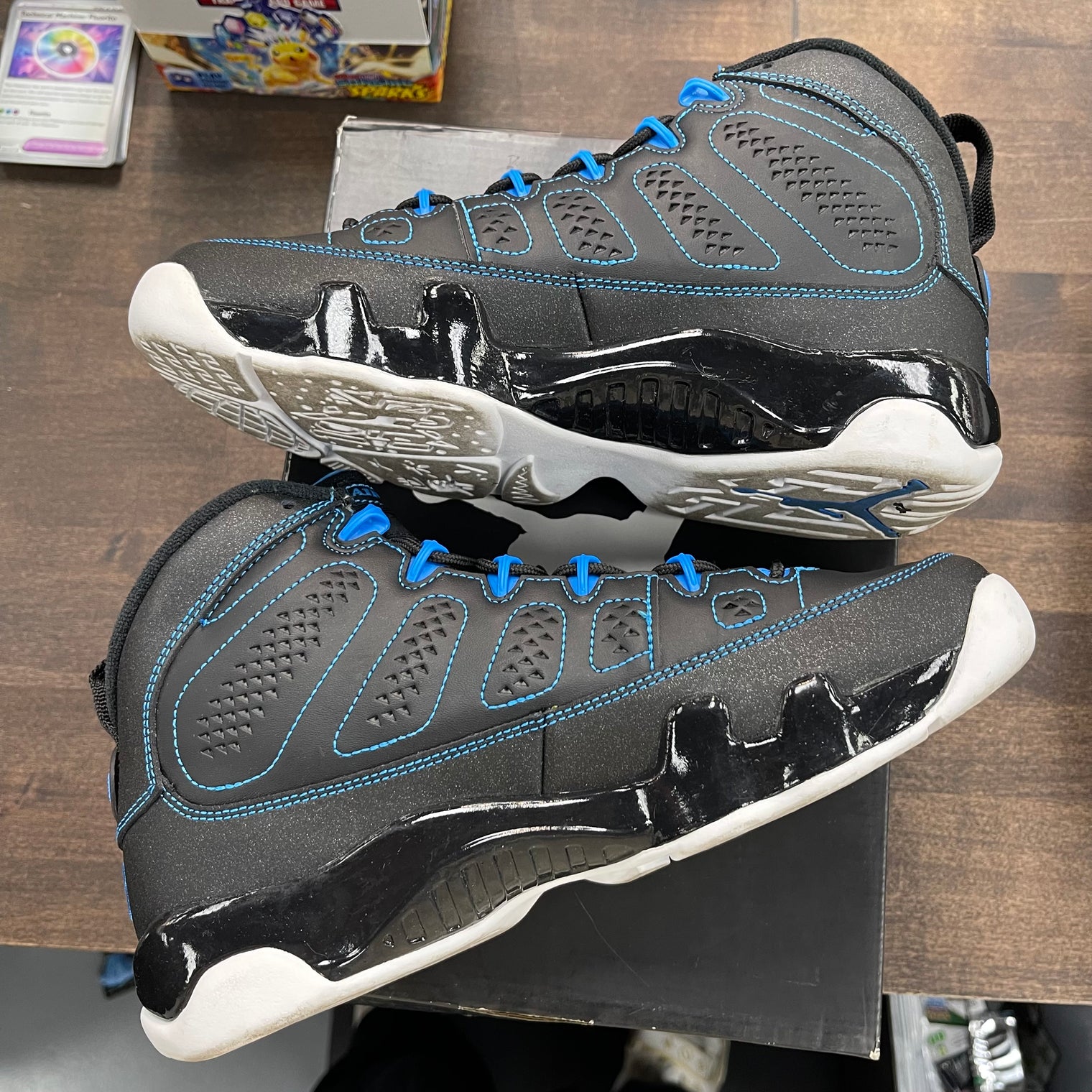(GS) Photo Blue Black Bottom Jordan 9 (USED,No Box)
