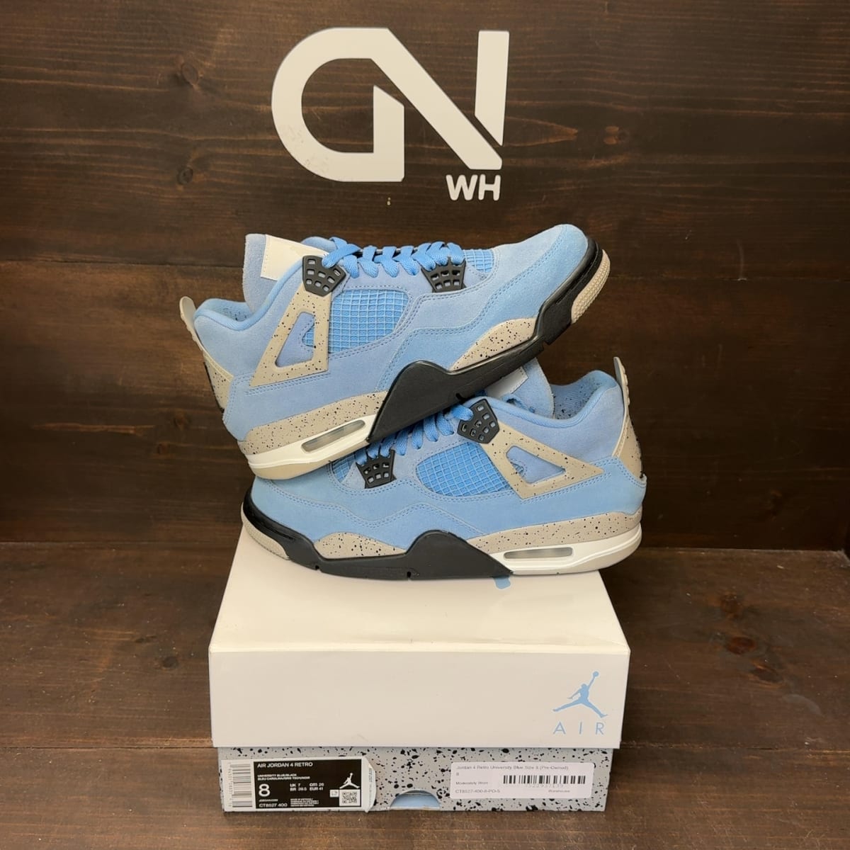 Jordan 4 Retro University Blue Size 8 (Pre-Owned) - front