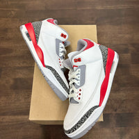 Fire Red Jordan 3 Retro (USED, no box)