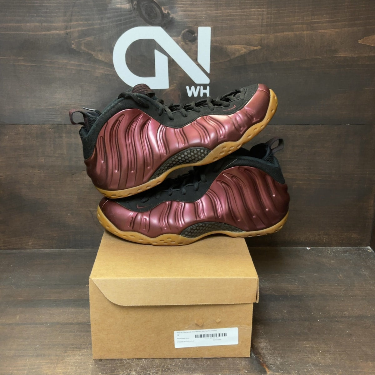 Nike Air Foamposite One Maroon Size 12 (Pre-Owned) - Image 1