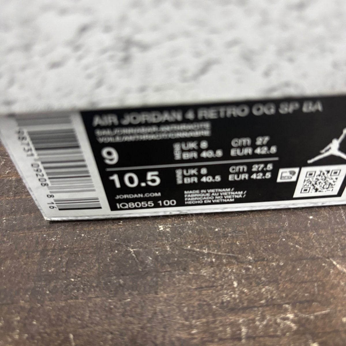 Jordan 4 Retro OG Nigel Sylvester Brick After Brick Size 9 (Pre-Owned) - aux