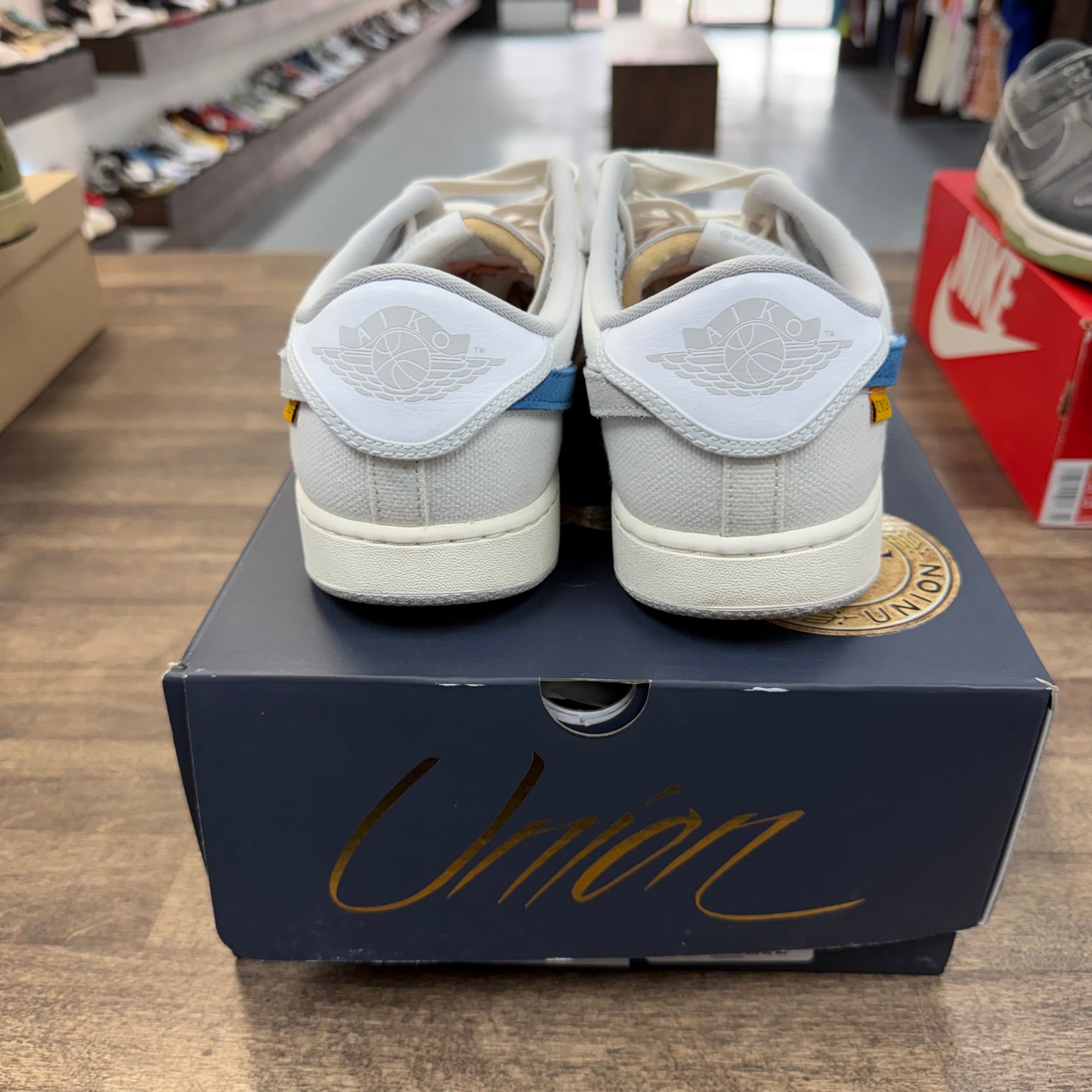 Union White Canvas Jordan 1 AJKO Low (USED)